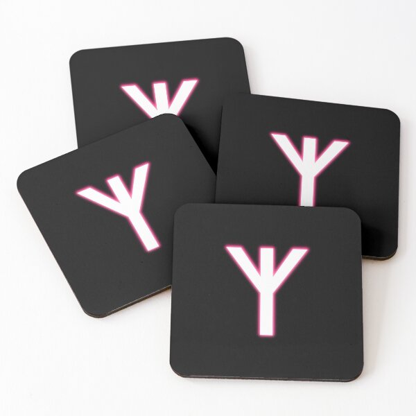 Item preview, Glowing Pink Neon Old Norse Protection Rune - Viking Talisman designed and sold by lachataigne.