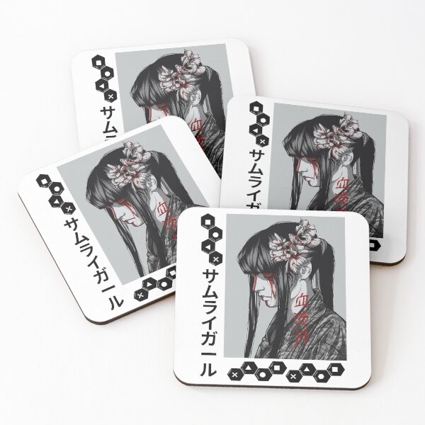 Item preview, Girl Anime Art Samurai Blood Kanji designed and sold by JAPANISTICstore.