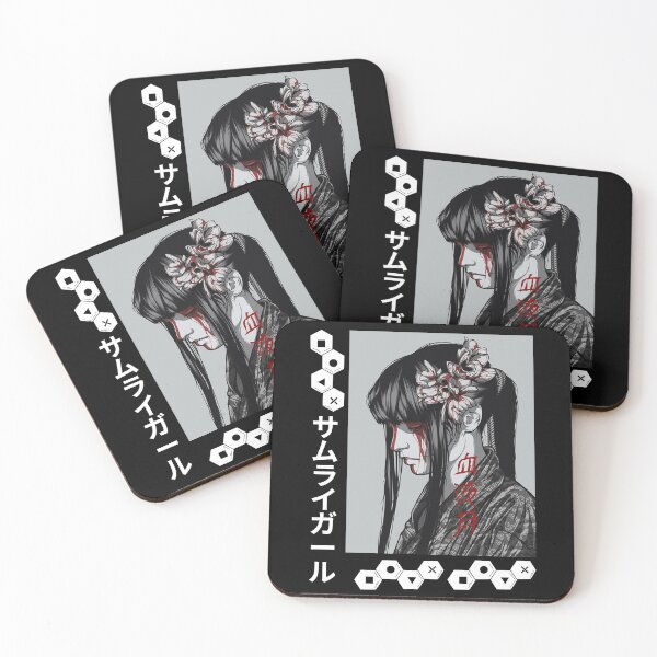 Item preview, Girl Anime Art Samurai Blood Kanji 2 designed and sold by JAPANISTICstore.