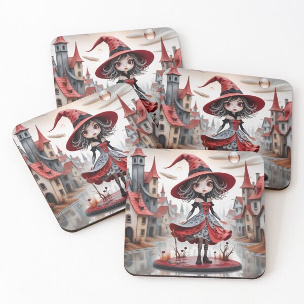 Item preview, Little Red Witch Island in the Town designed and sold by NewAgerJul.