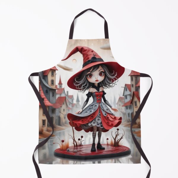 Item preview, Little Red Witch Island in the Town designed and sold by NewAgerJul.