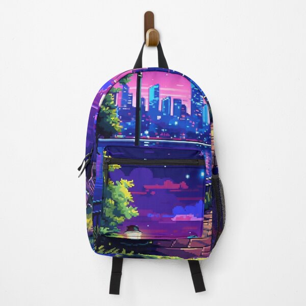 Item preview, New York City Evening Park Synthwave Retro Pixel Art designed and sold by LVTFCOarts.