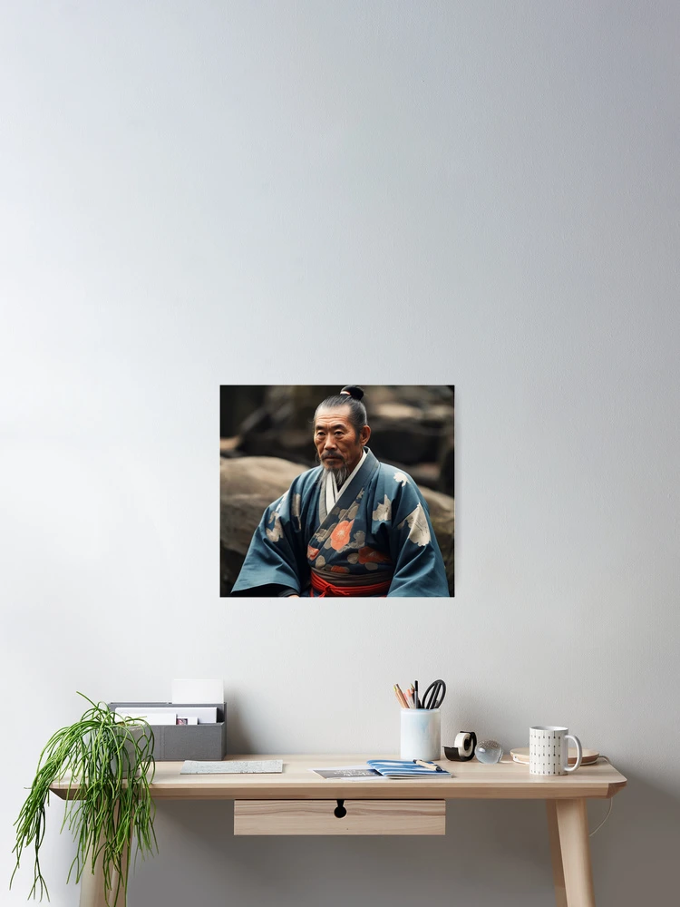 Thumbnail 2 of 3, Poster, Contemplative Reverie | A Samurai's Reflection designed and sold by Rothnaric.