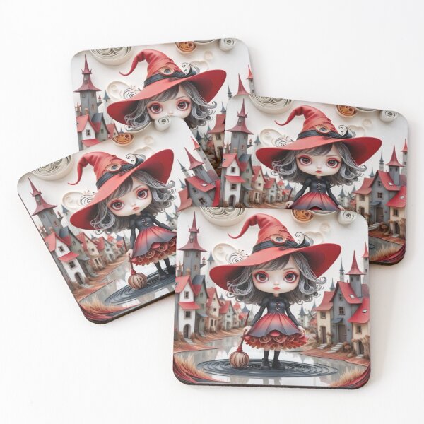 Item preview, Little Red Witch with her Broom designed and sold by NewAgerJul.