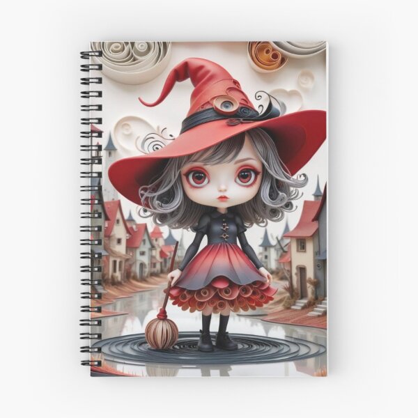 Item preview, Little Red Witch with her Broom designed and sold by NewAgerJul.