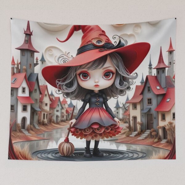 Item preview, Pequeña bruja roja con su escoba designed and sold by NewAgerJul.