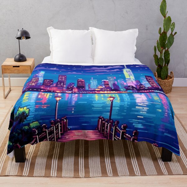 Item preview, New York River View Retro Pixel Art designed and sold by LVTFCOarts.