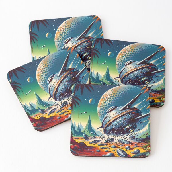 Item preview, Retro Sci Fi Book Cover Art designed and sold by LivingArtClips.