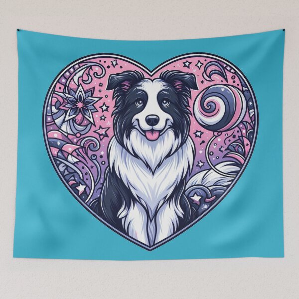 Item preview, Border Collie Black And White Dog smiley Dog Valentine's Balloon designed and sold by CoffeeIsATrip.