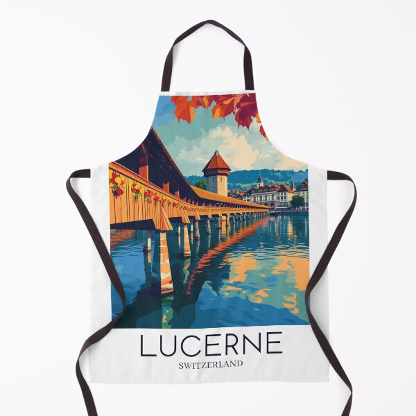 Item preview, A Pop Art Travel Print of Lucerne - Switzerland designed and sold by StudioRedKoala.