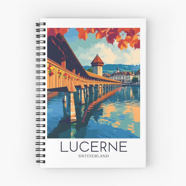 Item preview, A Pop Art Travel Print of Lucerne - Switzerland  designed and sold by StudioRedKoala.
