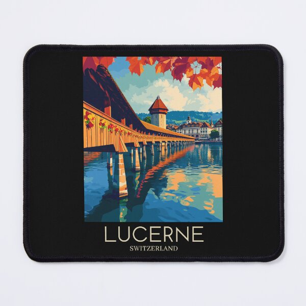 Item preview, A Pop Art Travel Print of Lucerne - Switzerland  designed and sold by StudioRedKoala.