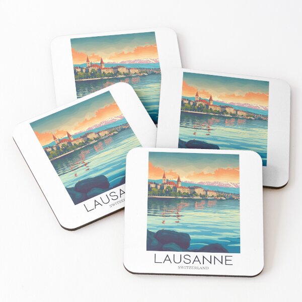 Item preview, A Pop Art Travel Print of Lausanne - Switzerland  designed and sold by StudioRedKoala.