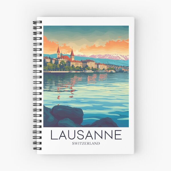 Item preview, A Pop Art Travel Print of Lausanne - Switzerland  designed and sold by StudioRedKoala.