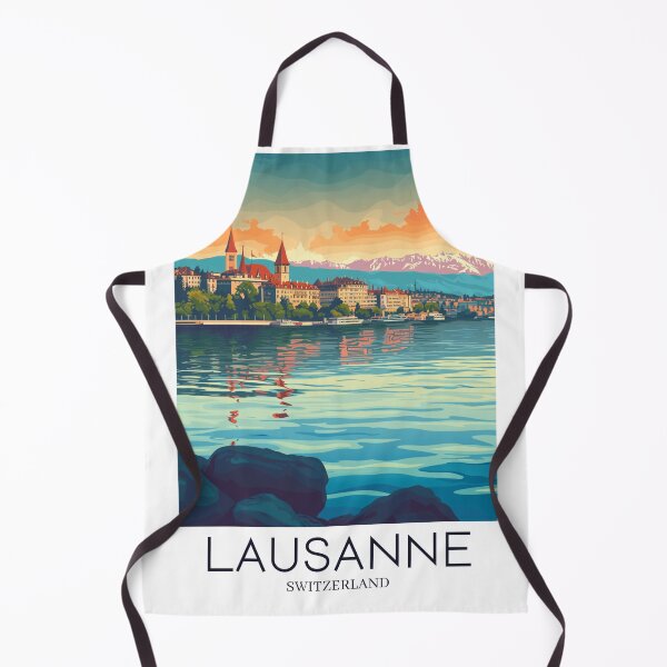 Item preview, A Pop Art Travel Print of Lausanne - Switzerland designed and sold by StudioRedKoala.