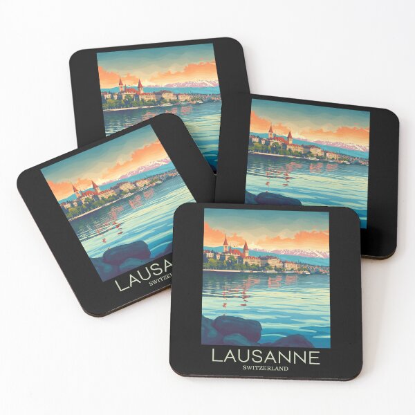 Item preview, A Pop Art Travel Print of Lausanne - Switzerland  designed and sold by StudioRedKoala.