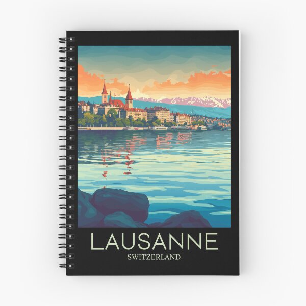 Item preview, A Pop Art Travel Print of Lausanne - Switzerland  designed and sold by StudioRedKoala.