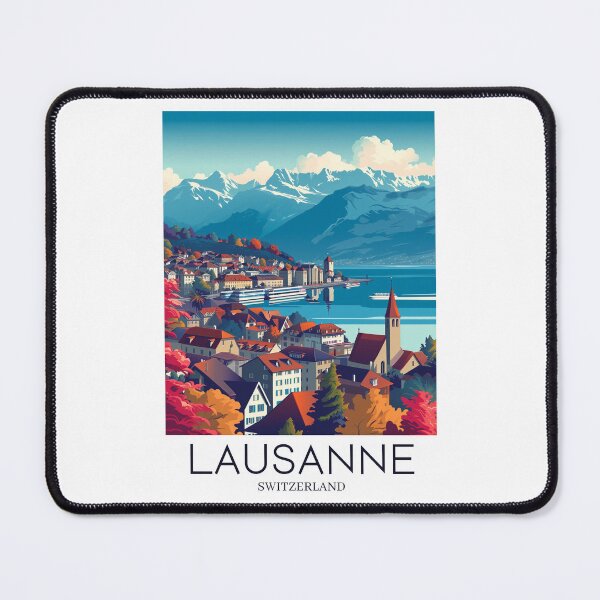 Item preview, A Pop Art Travel Print of Lausanne - Switzerland designed and sold by StudioRedKoala.