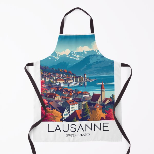 Item preview, A Pop Art Travel Print of Lausanne - Switzerland designed and sold by StudioRedKoala.