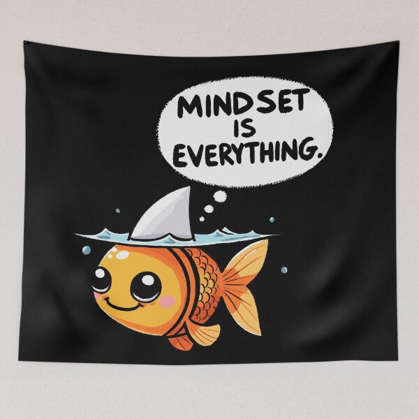 Item preview, Mindset is everything Shark Fish designed and sold by DoodleDashShop.