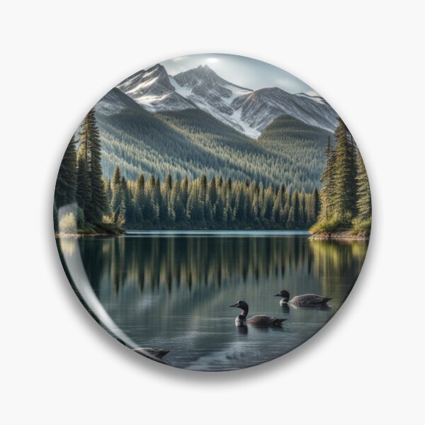 Item preview, Loons On A Mountain Lake #1 designed and sold by Dryden Stewart Enterprises.