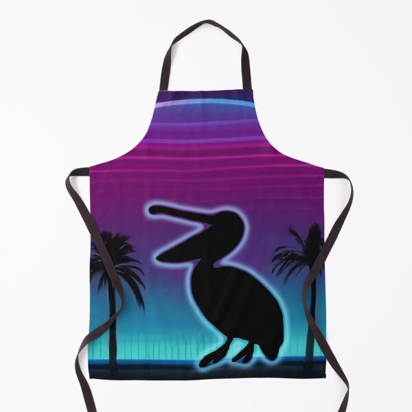 Item preview, 80s Style Pelican Silhouette With Palm Trees designed and sold by CoastalCaptures.