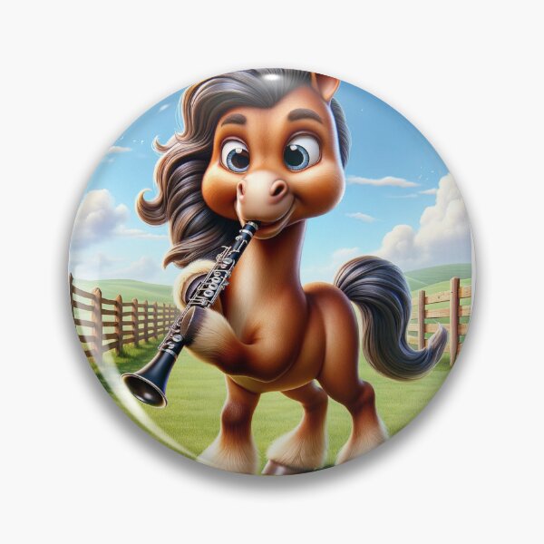 Item preview, Horse playing clarinet designed and sold by Clarinetu.