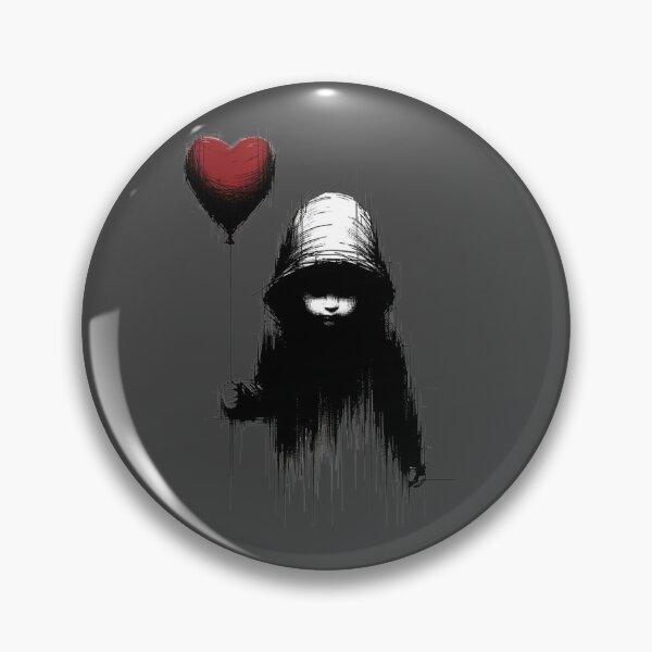 Item preview, Little girl with heart shaped balloon: Shadowed Love: A Heart's Lonely Vigil designed and sold by Sovi14.