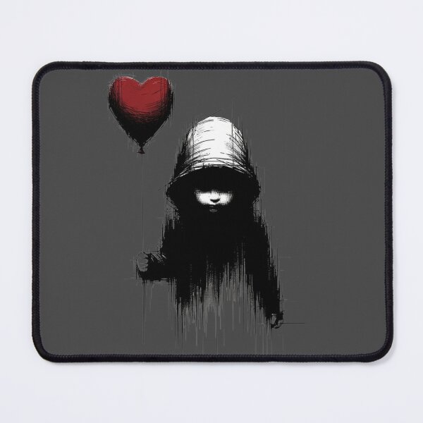 Item preview, Little girl with heart shaped balloon: Shadowed Love: A Heart's Lonely Vigil designed and sold by Sovi14.