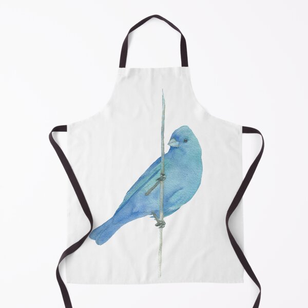 Item preview, indigo bunting bird watercolor painting v2 designed and sold by L'Atelier Oranjade.
