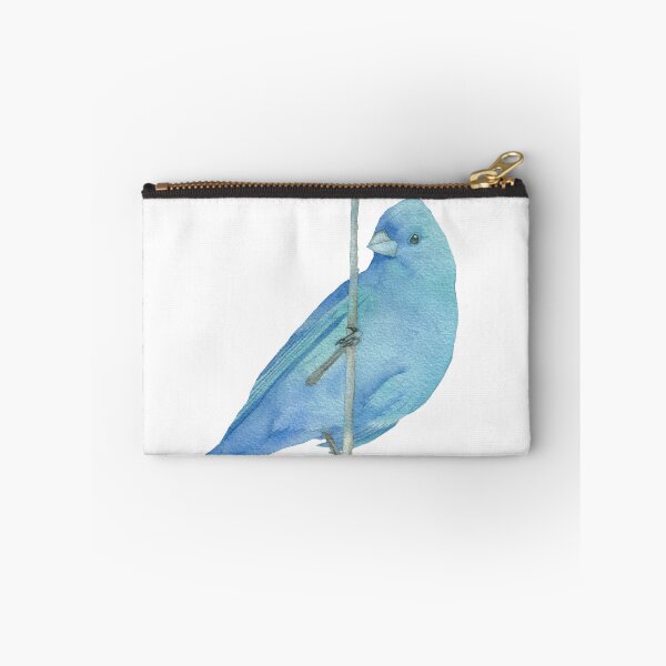 Item preview, indigo bunting bird watercolor painting v2 designed and sold by L'Atelier Oranjade.