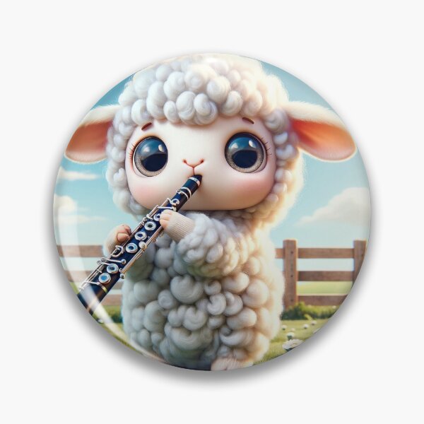 Item preview, Sheep playing clarinet designed and sold by Clarinetu.