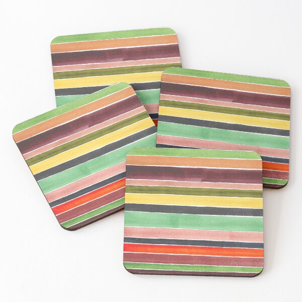 Item preview, Warm Watercolor Stripes designed and sold by ewartick1.