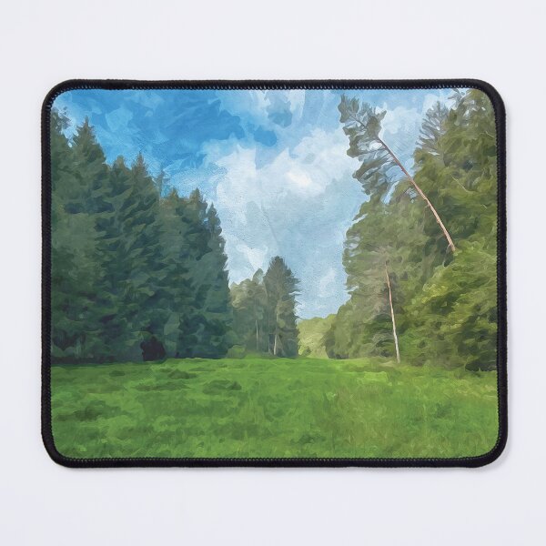 Item preview, View of a clearing in the forest in watercolor designed and sold by Intermundium.