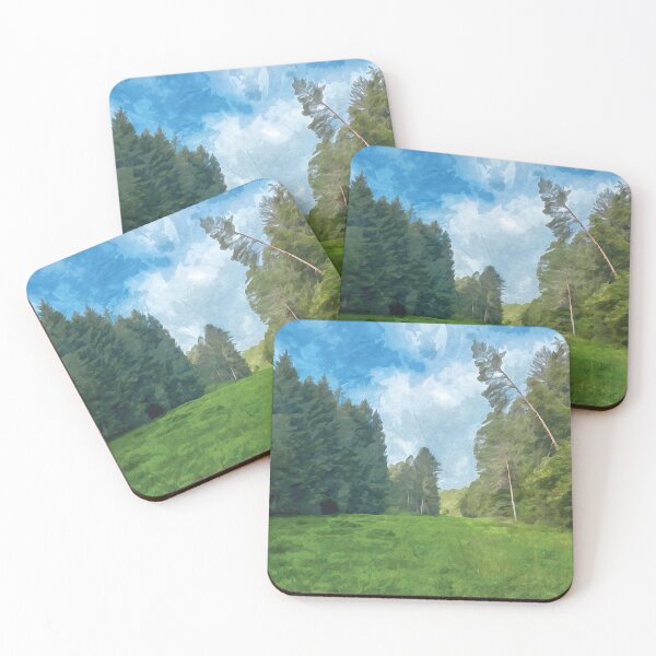 Item preview, View of a clearing in the forest in watercolor designed and sold by Intermundium.