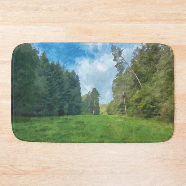 Item preview, View of a clearing in the forest in watercolor designed and sold by Intermundium.