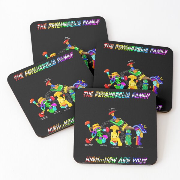 Item preview, The Psychedelic Family, Magic Mushrooms, Abstract, Rainbow Art designed and sold by MayGreenAbgrall.