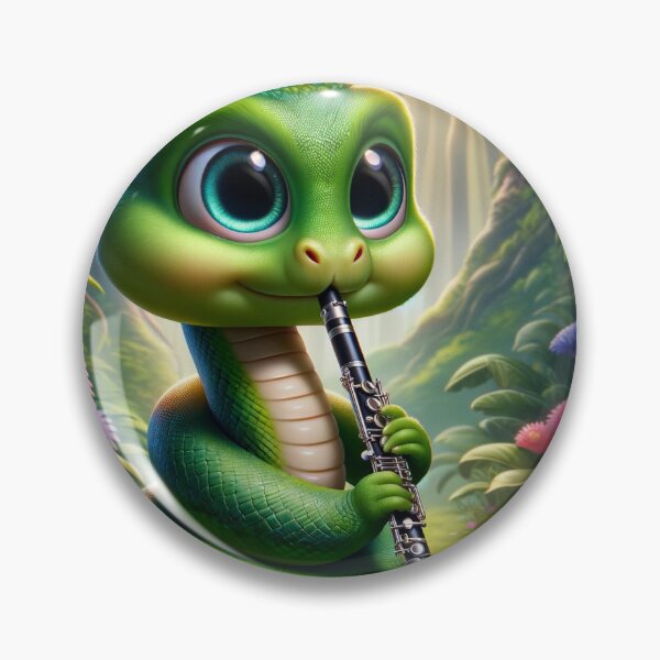 Item preview, Snake playing clarinet designed and sold by Clarinetu.
