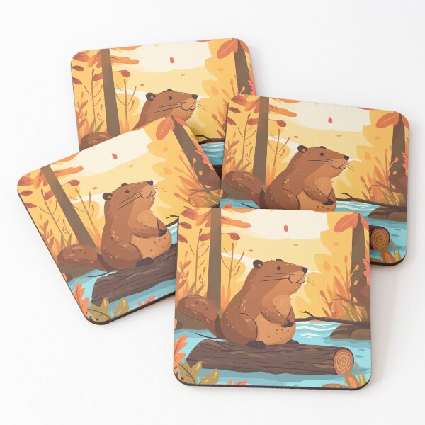 Item preview, Playful Beaver Delight designed and sold by cute-animals99.