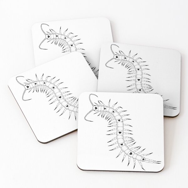 Item preview, Black Linework Centipede designed and sold by EleoraDoodles.