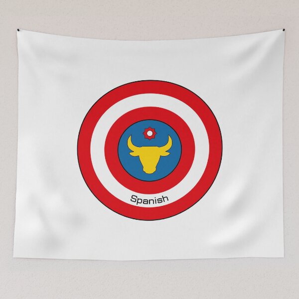 Item preview, Spain Spanish Madrid Barcelone Valence Bull Fighting Corrida Flag designed and sold by PB Mary.