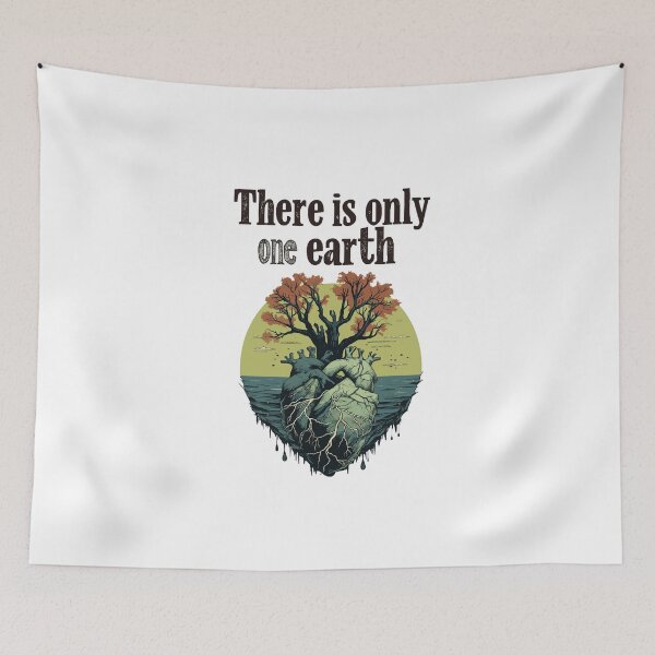Item preview, There Is Only One Earth heart-rooted tree designed and sold by Inspilab-Arts.