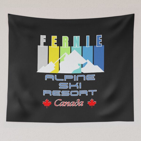 Item preview, Fernie Alpine Resort, Canada. Brighter text. Gift Ideas For The Ski Enthusiast. designed and sold by LindaLG.