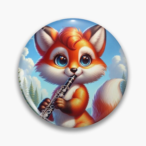 Item preview, Fox playing clarinet designed and sold by Clarinetu.