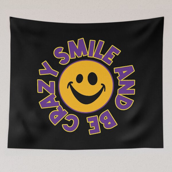 Item preview, Smile And Be Crazy - Fun Smile Quote - Colorful Text - Funny Smile Face designed and sold by WIZECROW.