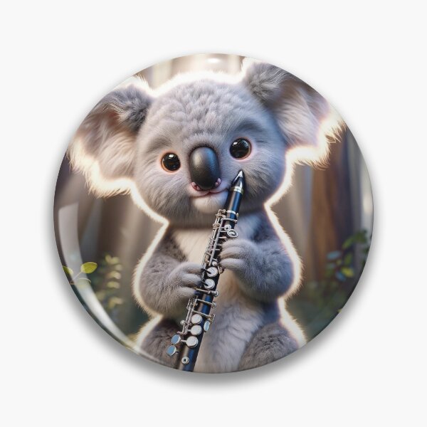Item preview, Koala playing clarinet designed and sold by Clarinetu.