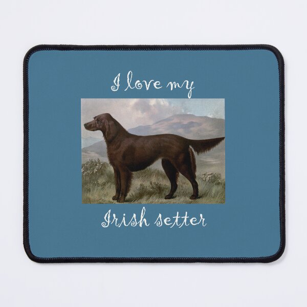 Item preview, I love my Irish Setter Vintage Watercolor from Vero Shaw (1881) Illustrated Book of the Dog - white text designed and sold by ElegantTeaTime.