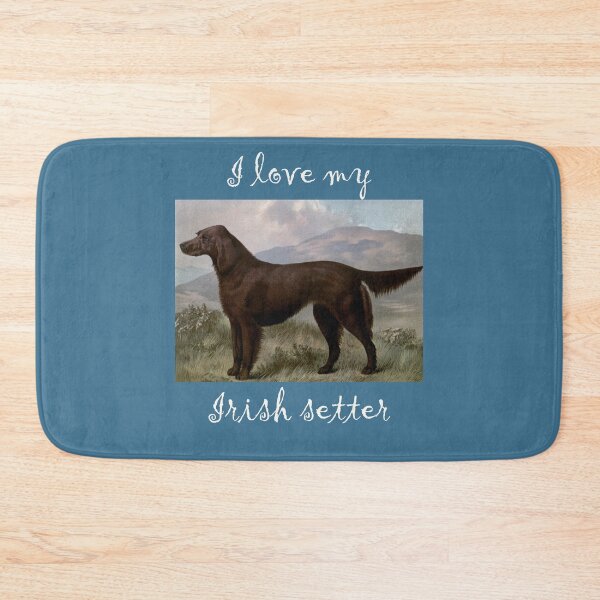 Item preview, I love my Irish Setter Vintage Watercolor from Vero Shaw (1881) Illustrated Book of the Dog - white text designed and sold by ElegantTeaTime.
