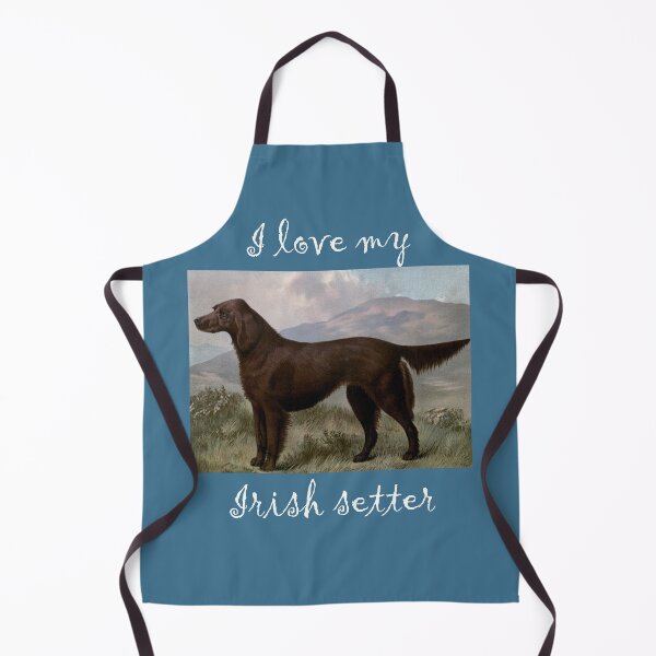 Item preview, I love my Irish Setter Vintage Watercolor from Vero Shaw (1881) Illustrated Book of the Dog - white text designed and sold by ElegantTeaTime.