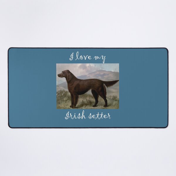 Item preview, I love my Irish Setter Vintage Watercolor from Vero Shaw (1881) Illustrated Book of the Dog - white text designed and sold by ElegantTeaTime.